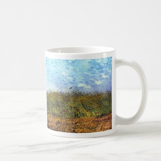 Van Gogh: Weizenfeld mit Mohn und Lerche Kaffeetasse (Rechts)