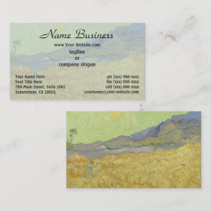 Van Gogh Weizenfeld mit Schnitter - Goldene Sonne Visitenkarte