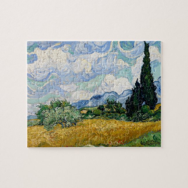 Van Gogh Weizenfeld mit Zypressen (Horizontal)