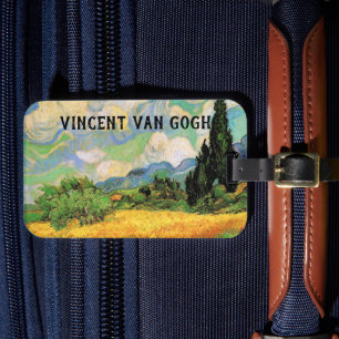 Van Gogh Weizenfeld mit Zypressen auf der Haute Ga Gepäckanhänger