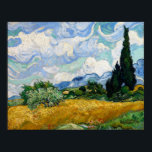 Van Gogh - Weizenfeld mit Zypressen Poster<br><div class="desc">Weizenfeld mit Zypressen von Vincent Van Gogh. Weitere posterfertige Bilder aus dem Buch der Zedign Art Series 36 "Vincent Van Gogh - Malerei & Drawings Vol. 1" finden Sie unter https://books.zedign.com/zas/36.html</div>