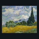 Van Gogh. Weizenfeld mit Zypressen. Poster<br><div class="desc">Ein schönes Kunstposter mit dem Werk des großen Vincent Van Gogh. Dieses Stück wurde 1889 fertig gestellt. Ein gutes Beispiel für seine Arbeit.</div>