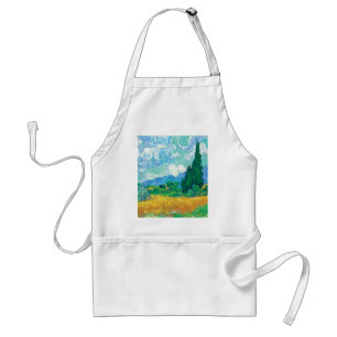 Van Gogh Weizenfeld mit Zypressen Schürze