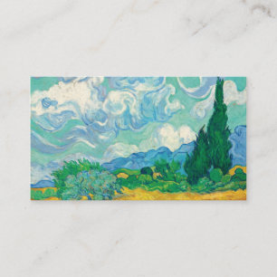 Van Gogh Weizenfeld mit Zypressen Visitenkarte