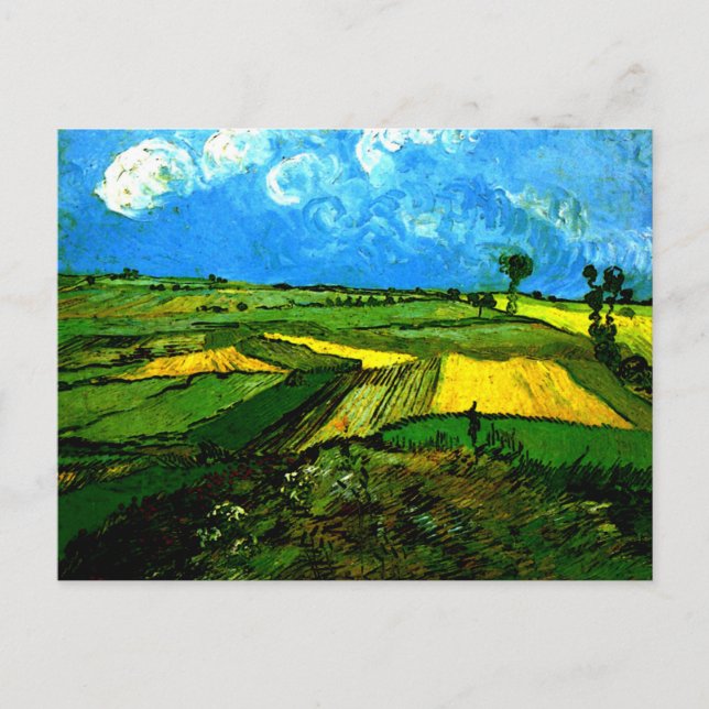 Van Gogh - Weizenfelder bei Auvers Postkarte (Vorderseite)
