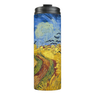 Van Gogh Weizenfelder impressionistische Malerei Thermosbecher