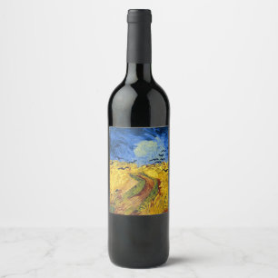 Van Gogh Weizenfelder impressionistische Malerei Weinetikett