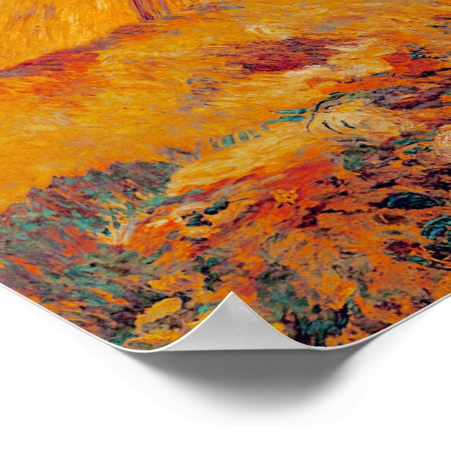 Van Gogh Weizenfelder Poster (Ecke)