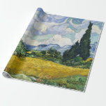 Van Gogh Wheat Field Cypresses Painting Geschenkpapier<br><div class="desc">Vincent Van Gogh (30. März 1853 - 29. Juli 1890) war ein einflussreicher niederländischer postimpressionistischer Maler.  Dieses Bild ist Weizenfeld mit Zypressen.</div>