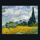 Van Gogh Wheat Field Cypresses Painting Poster<br><div class="desc">Vincent Van Gogh (30. März 1853 - 29. Juli 1890) war ein einflussreicher niederländischer postimpressionistischer Maler. Dieses Bild ist Weizenfeld mit Zypressen.</div>
