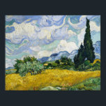 Van Gogh Wheat Field Cypresses Painting Poster<br><div class="desc">Vincent Van Gogh (30. März 1853 - 29. Juli 1890) war ein einflussreicher niederländischer postimpressionistischer Maler. Dieses Bild ist Weizenfeld mit Zypressen.</div>