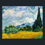 Van Gogh Wheat Field mit Cypressen Landschaft Poster<br><div class="desc">Van Gogh Wheat Field mit Cypressen Landschaftsplakat</div>