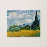 Van Gogh Wheat Field mit Zypressen. Impressionismu<br><div class="desc">Van Gogh "Weizenfeld mit Zypressen" Puzzle.</div>