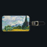 Van Gogh Wheat Field mit Zypressen. Impressionismu Gepäckanhänger<br><div class="desc">Van Gogh "Weizenfeld mit Zypressen" Taschenmarke.</div>