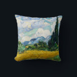 Van Gogh Wheat Field mit Zypressen. Impressionismu Kissen<br><div class="desc">Van Gogh "Weizenfeld mit Zypressen" werfen Kissen.</div>