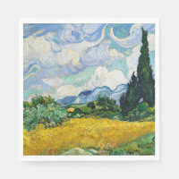 Van Gogh Wheat Field mit Zypressen. Impressionismu