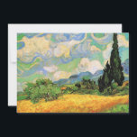 Van Gogh Wheat Field w Cypressen bei Haute Galline<br><div class="desc">Das Weizenfeld mit Zypressen in der Haute Galline bei den Eygalieres von Vincent van Gogh ist ein Vintages Post-Impressionismus-Naturlandschaftsbild. Weiße Wolken wirbeln im blauen Himmel mit Weizenfeldern und Zypressen auf einem Bauernhof. Über den Künstler: Vincent Willem van Gogh (1853-1890) war einer der berühmtesten postimpressionistischen Maler seiner Zeit. Seine Arbeit war...</div>