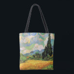 Van Gogh Wheat Field w Cypressen bei Haute Galline Tasche<br><div class="desc">Das Weizenfeld mit Zypressen in der Haute Galline bei den Eygalieres von Vincent van Gogh ist ein Vintages Post-Impressionismus-Naturlandschaftsbild. Weiße Wolken wirbeln im blauen Himmel mit Weizenfeldern und Zypressen auf einem Bauernhof. Über den Künstler: Vincent Willem van Gogh (1853-1890) war einer der berühmtesten postimpressionistischen Maler seiner Zeit. Seine Arbeit war...</div>