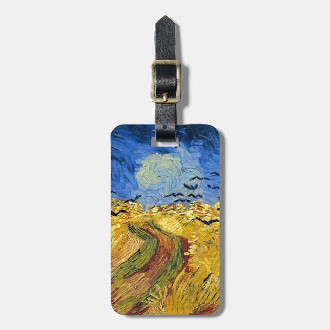 Van Gogh Wheat Fields impressionistisches Gemälde Gepäckanhänger (Vorderseite vertikal)