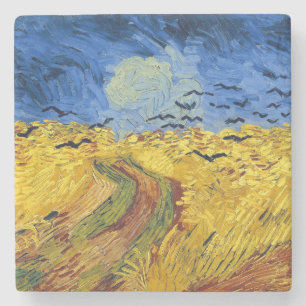 Van Gogh Wheat Fields impressionistisches Gemälde Steinuntersetzer