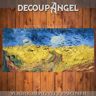 Van Gogh - Wheatfield mit Crows Decoupage Seidenpapier