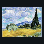 Van Gogh - Wheatfield mit Zypressen Poster<br><div class="desc">Wheatfield with Cypresses,  famous painting by Vincent van Gogh</div>