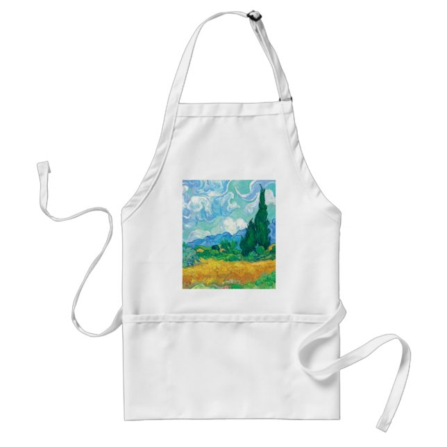 Van Gogh Wheatfield mit Zypressen Schürze (Vorne)