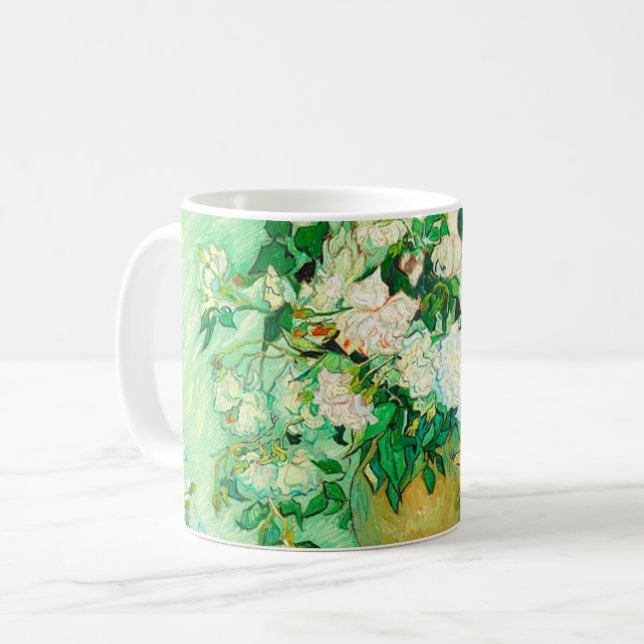 Van Gogh White Roses Kaffeetasse (Vorderseite Links)