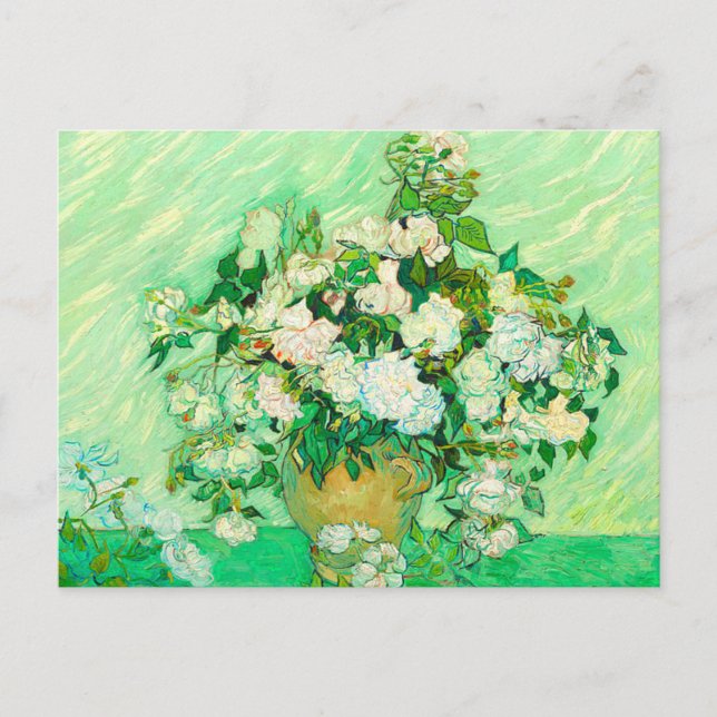 Van Gogh White Roses Postkarte (Vorderseite)