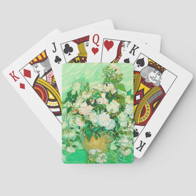 Van Gogh White Roses Spielkarten (Rückseite)