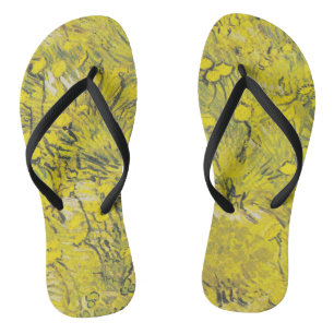 Van Gogh Wiese - Helle gelbe Wildblumen Flip Flops