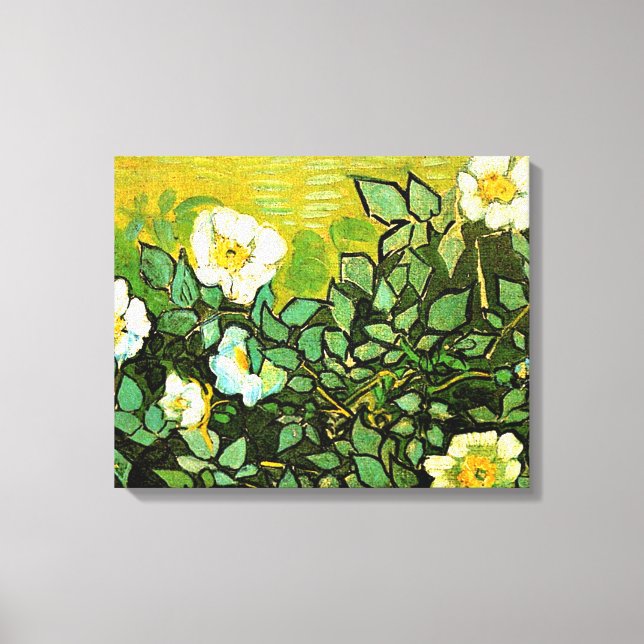 Van Gogh - Wilde Rose, Leinwanddruck (Vorderseite)