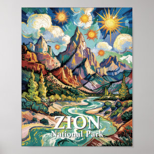 Van Gogh Zion Virgin River Patriarchen Maßgeschnei Poster
