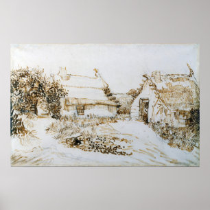 Van Gogh - zwei Hütten bei Saintes-Maries-De-La-Me Poster