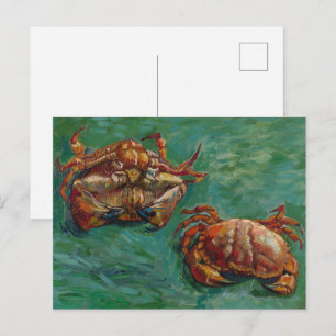 Van Gogh Zwei Krabben Grüne Impressionistische Kun Postkarte