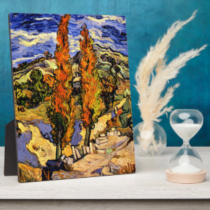 Van Gogh - Zwei Poplars auf einem Hügel Fotoplatte