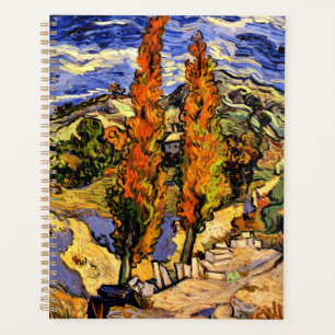 Van Gogh - Zwei Poplars auf einem Hügel Planer