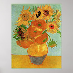 Van Gogh - Zwölf Sonnenblumen Poster
