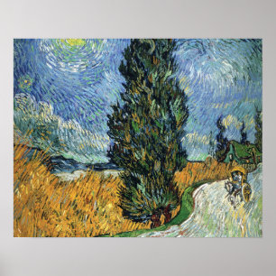 Van Gogh Zypressen Poster
