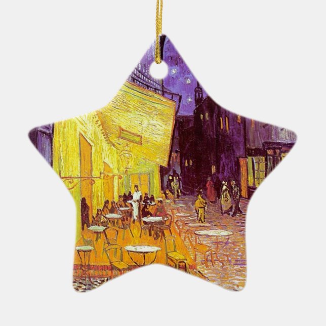 Van- Goghcafé-Impressionist-Malerei Keramikornament (Vorne)