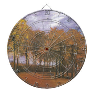 Van- Goghherbst-Fall-Baum verlässt Schicksal Dartscheibe