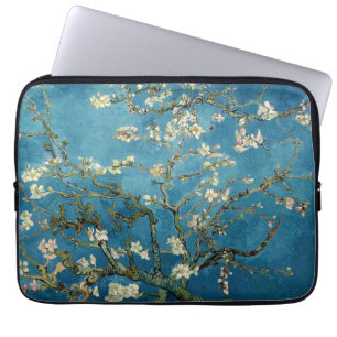 Van- Goghmandel blüht Vintages Blumenblau Laptopschutzhülle