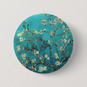 Van- Goghniederlassungen mit Mandel-Blüten-Knopf Button