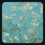 Van Goghs Almond Blossom Quadratischer Aufkleber<br><div class="desc">Van Gogh's Meisterwerk Almond Blossom Bitte besuchen Sie unseren Shop für weitere passende Artikel.</div>