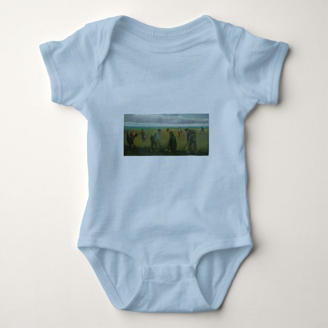 Van Gogh's Bauern oder Bauer, die Kartoffeln pflan Baby Strampler (Vorderseite)