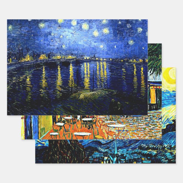 Van Gogh's beliebteste Gemälde Wrapping Paper S Geschenkpapier Set (Set)