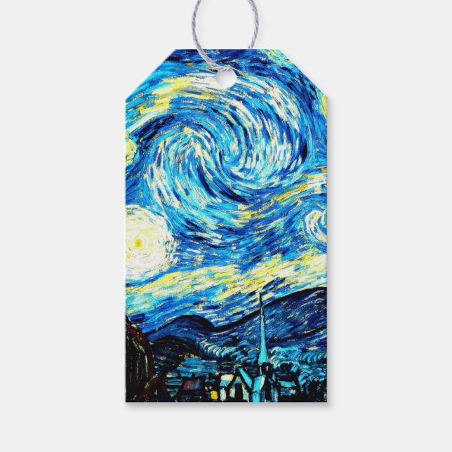 Van Gogh's berühmtes Gemälde, Starry Night Geschenkanhänger (Vorderseite)