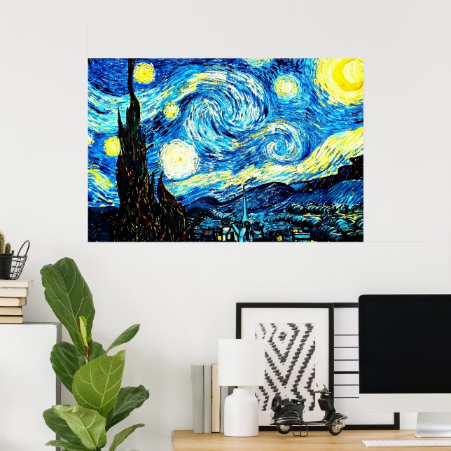Van Gogh's berühmtes Gemälde, Starry Night, Poster (Heimbüro)