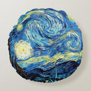 Van Goghs berühmtes Gemälde, Sternennacht, Rundes Kissen