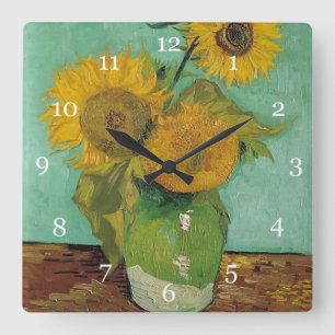 Van Gogh's berühmtes Gemälde, vielfältige Mögl Quadratische Wanduhr